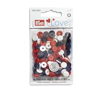 Prym 393603 Love Color Snaps Mini bouton pression Blanc/rouge 9 mm