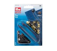 Prym 403102 Rivets Laiton Antique Cuivre Vieux 24 Pièces, Diamètre 9 mm, Noir