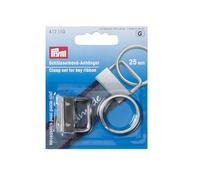 Prym 417110-1 Set di Chiusure per Nastro Chiave, Argento, On Size