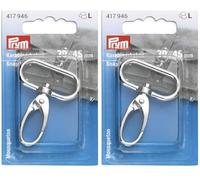 Prym 417946-1 Moschettone, Lega di Zinco, Argento, 30 x 40 mm (Lot de 2)