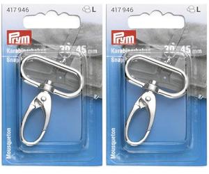 Prym 417946-1 Moschettone, Lega di Zinco, Argento, 30 x 40 mm (Lot de 2)