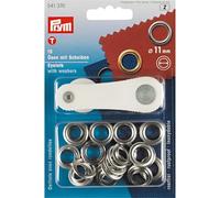 Prym Œillets et rondelles, 11,0mm, argenté