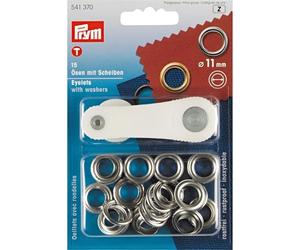 Prym 541370 Anneaux Et Disques, Laiton, Argent, Durchmesser 11 mm