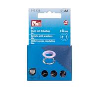 Prym 542528 Œillets avec rondelles 8 mm Violet/argenté Compatible avec Vario Creative Tool