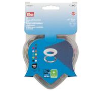Prym 542621 Œillets avec rondelles multicolores dans une boîte en forme de cœur, 11 mm, compatible avec Vario Creative Tool