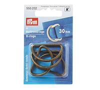 Prym Anneaux en D, 30 mm, laiton antique.