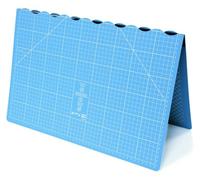 Prym 610410 Tapis de découpe pliable 45 x 30 cm (A3), tapis auto-cicatrisant, antidérapant, peu encombrant, pliable à 30 x 22,5 cm, tapis de découpe de qualité supérieure en bleu clair