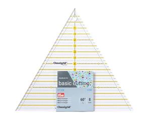 Prym 611658 Règles Patchwork, Triangle 60° Multi 8 Pouces, Plastique, Transparent, 10 x 8 3/4inch (25,5 x 22cm)