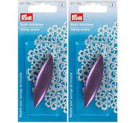 Prym 611744 Navettes pour ouvrages de frivolité, 6,5cm, Assorties, Aluminium, Blue, 65mm (Lot de 2)