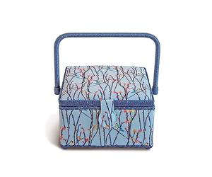 Prym 612081 Panier à couture en coton Bleu clair 230 x 230 x 140 mm