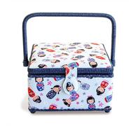 Prym 612085 Panier à couture en coton Bleu clair 230 x 230 x 140 mm