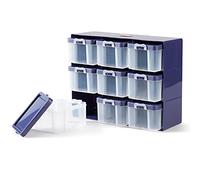 Prym Casier de rangement 612399 – 9 boîtes – Taille unique – Violet transparent