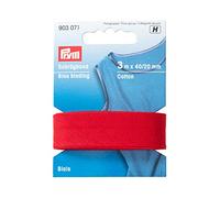 Prym 903071 Biais - coton, 40/20mm, rouge, 3m, 100% CO, 20 mm Falzung: 40/20 mm | 3 m
