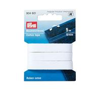 Prym 904801 Ruban Coton, 10mm, Blanc