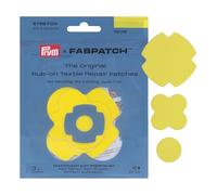 Prym 921006 FabPatch STRETCH patch de réparation autocollant jaune (lot de 3) - Patchs de réparation bi-élastiques pour vêtements de sport, leggings, vestes et baskets - Sans couture ni repassage