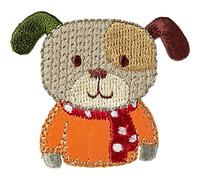 Prym 925582 Motif décoratif Chien, Marron, Brown/Orange, 3,0x4,0 cm
