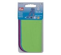 Prym 929221 Patches Köper, Reparaturpatch, 13 x 13 cm, grün, türkis, pink, violett