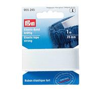 Prym 955245-1 Nastro Elastico, Resistente, 25 mm, Bianco, 1 m