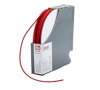 Prym 971205 Corda elastica, colore: rosso, 60% ED 40% poliestere, Ø 2,5 mm | 50 m