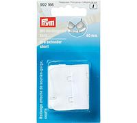 PRYM 992166 - Prolunga per reggiseno corto, 40 mm, 1 pezzo, colore: Bianco