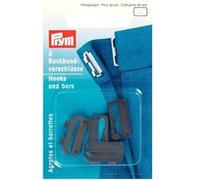 Prym Agrafes et barrettes plates pour jupes - 25 mm - Noir Noir