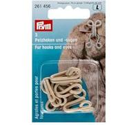 Prym Agrafes et portes pour fourrures (lot de 3) - 40x20 mm - Beige Beige
