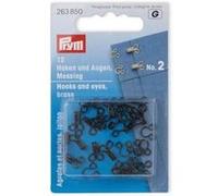 Prym Agrafes et portes pour vêtement n°2 - Lot de 35 - Fer - Noir Noir