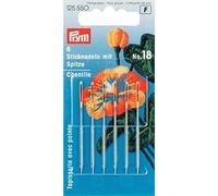 Prym Aiguilles à Broder, Métal, Argent, 50 mm de Longueur x 1,2 mm d'épaisseur 125550-1