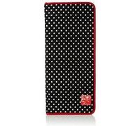 Prym aiguilles à tricoter à pois broches chemise avec bordure rouge, polyester, noir/blanc