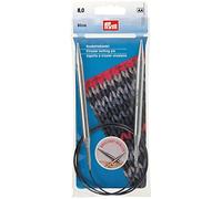 Prym Aiguilles à Tricoter circulaires en Laiton, 8 mm, Argenté