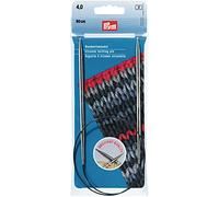 Prym Aiguilles à Tricoter circulaires MS 60 cm 4,00 mm Argent, Laiton, Argento, 4 mm