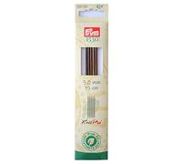 Prym Aiguilles à Tricoter Naturelles colorées 15 cm 3 mm, Bois, Multicolore