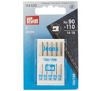 Lot de 5 aiguilles Prym pour machines à coudre jean130/705 taille 90-110 - PRYM - Blanc