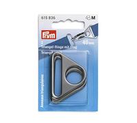 Prym Anneaux triangulaires à barre 40 mm finition canon de fusil alliage de zinc