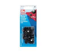 Prym Anorak Lot de 10 Fixations de Presse Anti-Coudre, Diamètre 15 mm 100263 Noir