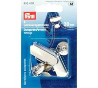 Prym - Argent (30mm) Dungarees Salopette Raccord Attaches - 2 Pièces