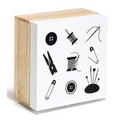 Prym Assortiment de boîtes en Bois Motif Couture, Multicolore, Taille unique