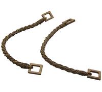 Prym – Anses pour sac Madeleine – Abaca tressé et bois – 34 cm – Multicolore