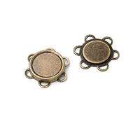 Prym Bottone Magnetico da Cucire, Metallo, Ottone Anticato, 9.3000000000000007 x 5.7 x 0.7 cm