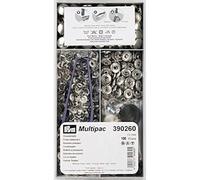 Prym Bottoni a Pressione 'Anorak Argento Non-Sew Press Fasteners, Silver, 15 mm, silberfarbig, 100 Stück