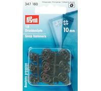 Prym Sew-on Snap Fasteners Plastic 10 mm Black