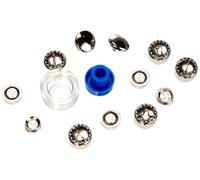 Prym Bouton De Couvercle en Laiton 7 Pièces, Taille 11 mm, Argent