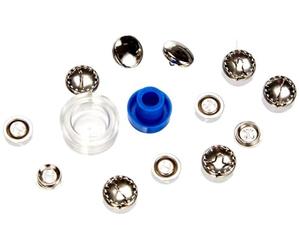 Prym Bouton De Couvercle en Laiton 7 Pièces, Taille 11 mm, Argent