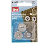 Prym Cucire Pulsante Magnetico, Metallo, Argento, 9.3 x 5.7 x 0.7 cm