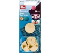 Prym Boutons à recouvrir – Laiton (argent) 29 mm – Sans outil – x3