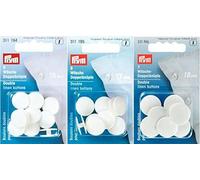 Prym Boutons doubles pour lingerie, 17mm, blanc, 8 pièces