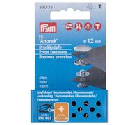 Prym 390331 Recharge pour boutons pression sans couture pour 390330, 12mm, argenté, metal, 12 mm, silberfarbig, 10 Stück