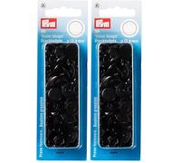 Prym Boutons Poussoir, Plastique, Noir, 12,4 mm, Set de 30 Pièces PRYM_393105-1 (Lot de 2)