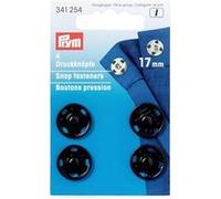 Prym Boutons pression à coudre laiton Ø 17mm - 4 pièces - Noir Noir