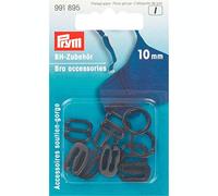 Prym Bra Accessories, Plastique, Black, 10mm, KST, schwarz, 10 Stück'